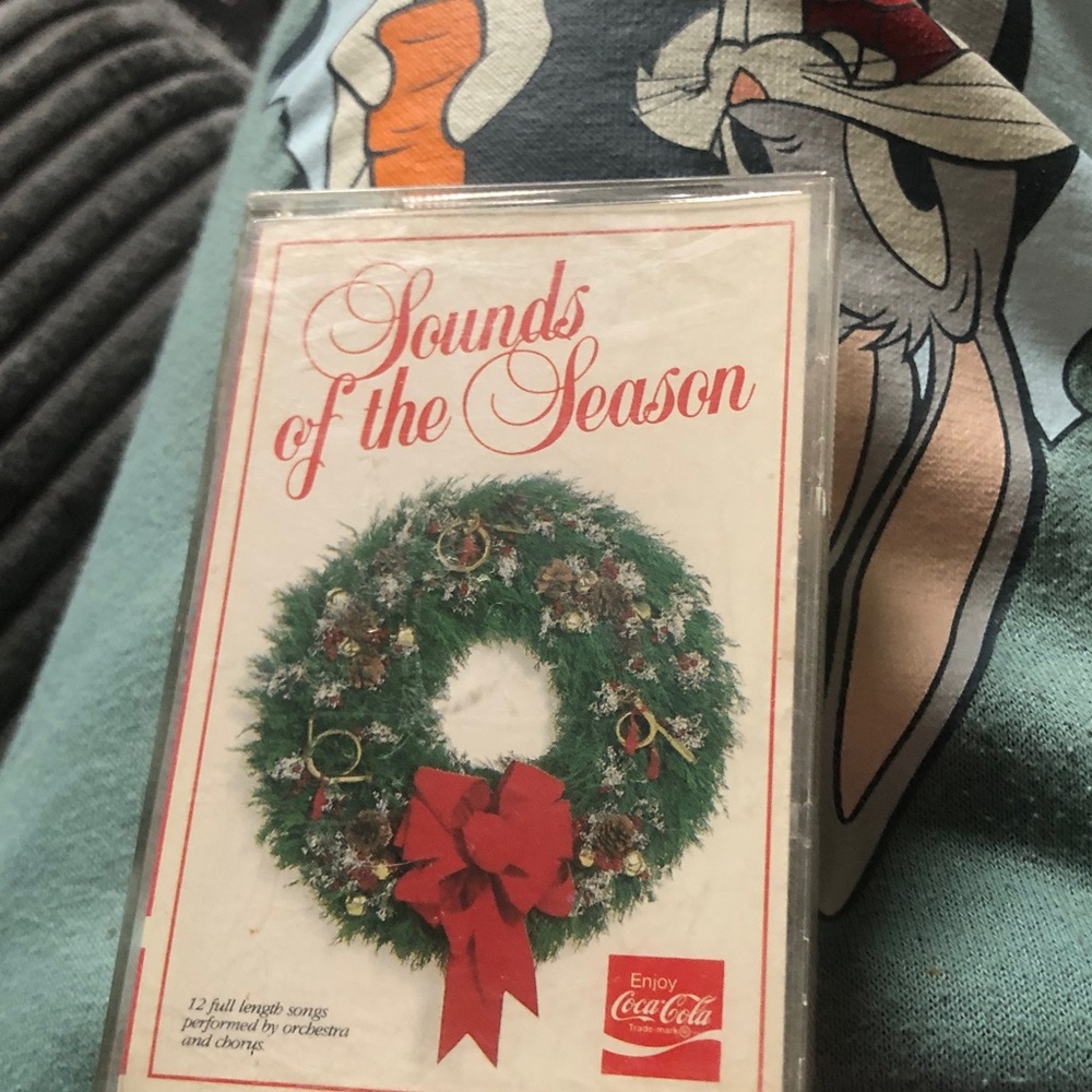 Coca-Cola Sounds of the Season Cassette with Red and Green Design